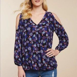 Jessica Simpson Cold Shoulder Nursing Top Blouse - Size S